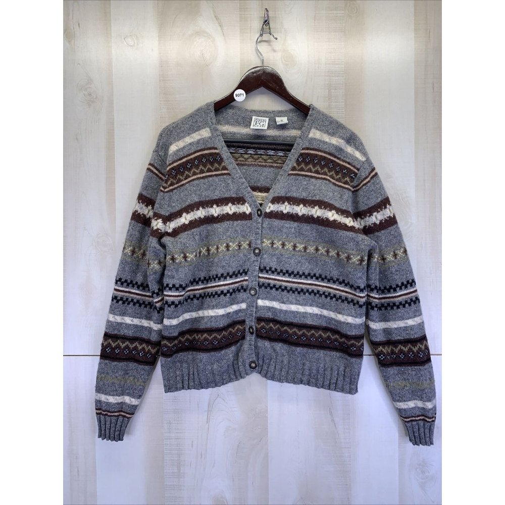 Field Gear 100% Shetland Wool Knit Womens Cardigan Medium-9071